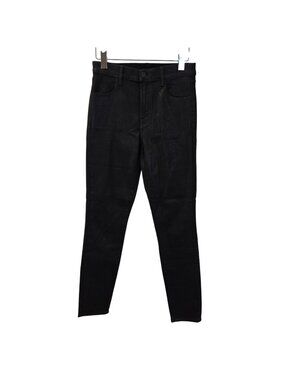J Brand Alana High Rise Coated Black Skinny Jeans Size 27